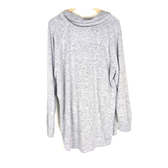 Torrid Women's Super Soft Plush Cowl Neck Raglan Tunic Sweatshirt Women’s 2 Gray - Picture 5 of 10